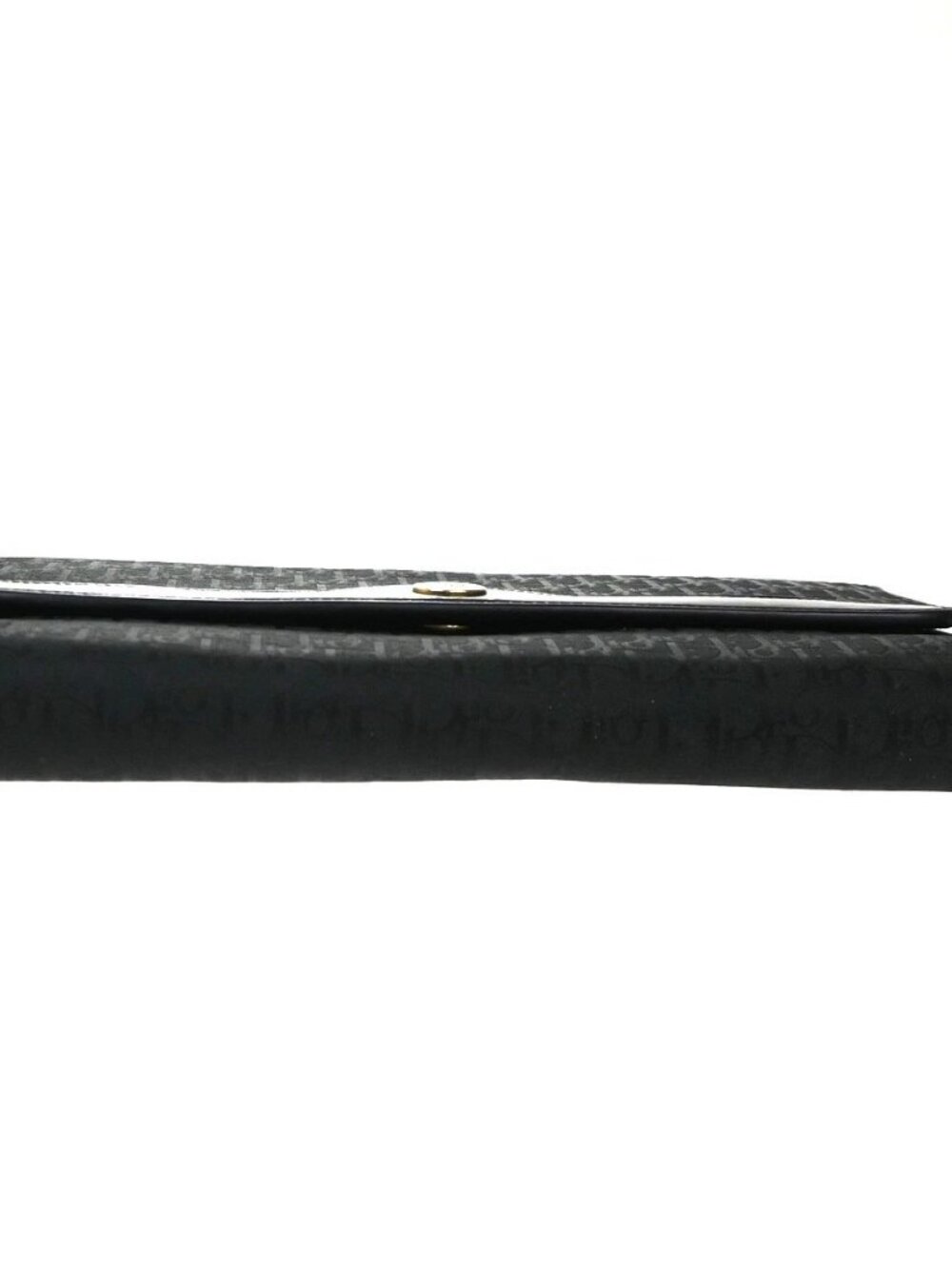 CHRISTIAN DIOR Trotter Pattern 2way Clutch Hand Bag Canvas Leather Black 38KC787 - Picture 5 of 15